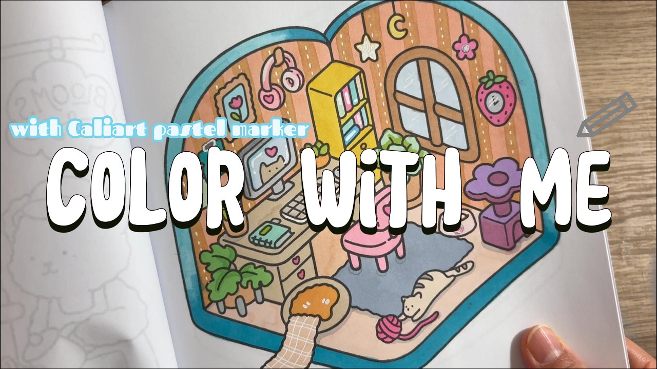 Color With Me - Relaxing Caliart Marker Art  | Relaxing Coloring Timelapse