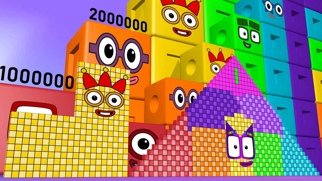 Surprising Big Numberblocks Puzzle Step Squad 300 784 to 700,000,000 | Numberblocks Fun