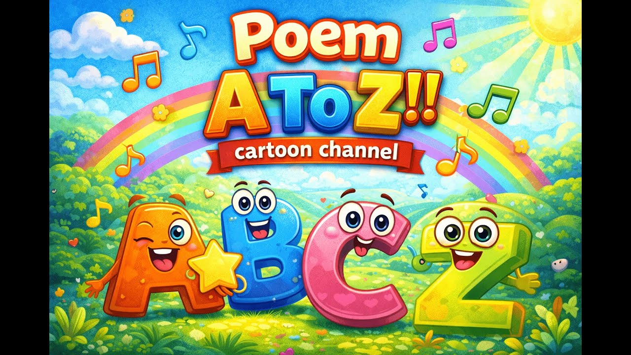 Poem: A To Z⭐ cartoon channel| kids videos| funny poems| animation| kids cartoon 
