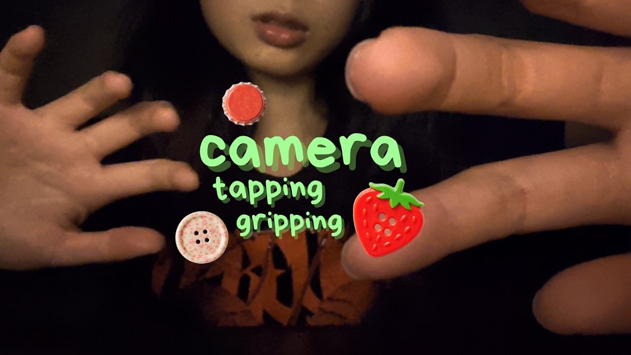 fast and aggressive asmr | camera tapping, squeaky gripping, adjusting, dry mouth sounds