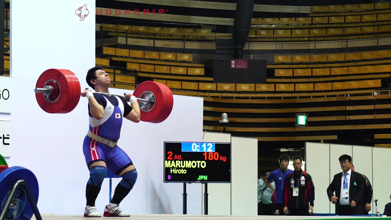 Hiroto Marumoto (105) - 180kg Clean and Jerk @ 2016 Asian Junior Championships