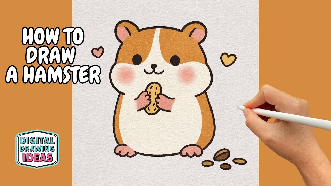How to Draw a Hamster | Cute Hamster Drawing Tutorial