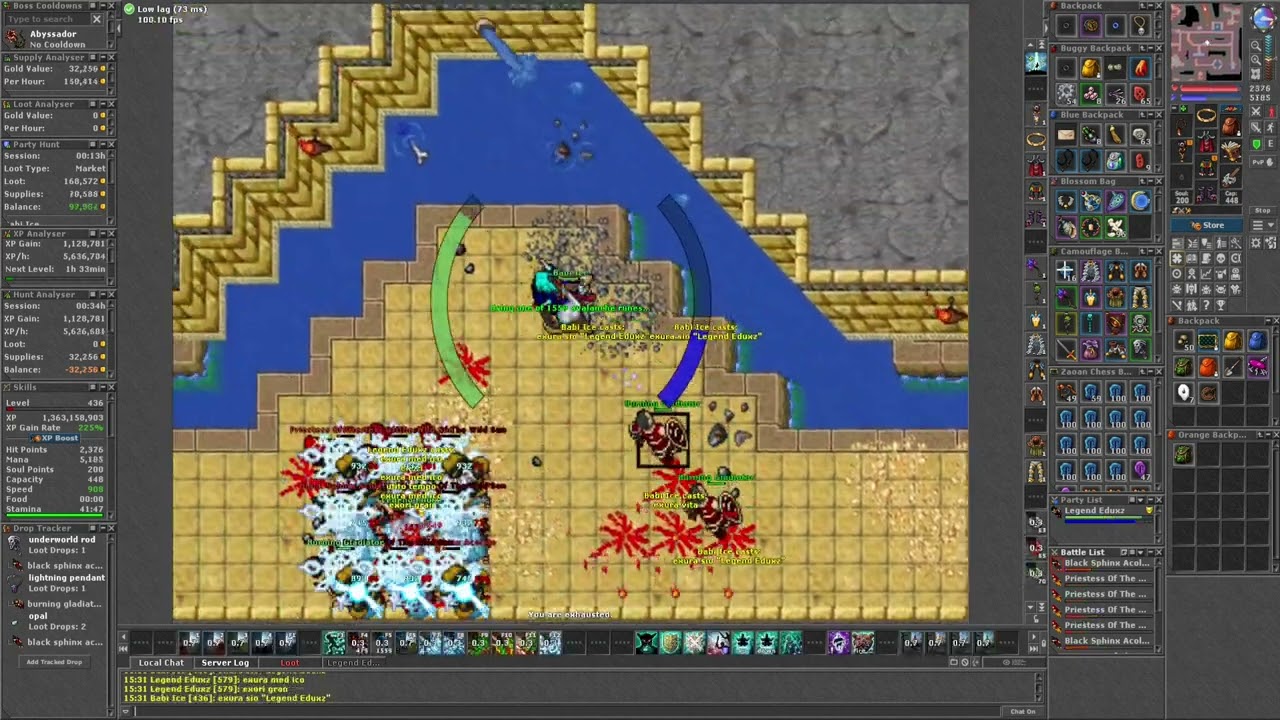 Tibia Bueiro de Issavi Duo EK GamePlay Projeto ED do 400 ao 500