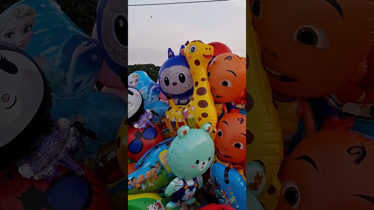 balon gas karakter #anakanak #tamanbermainanak #balon #balonkuadalima