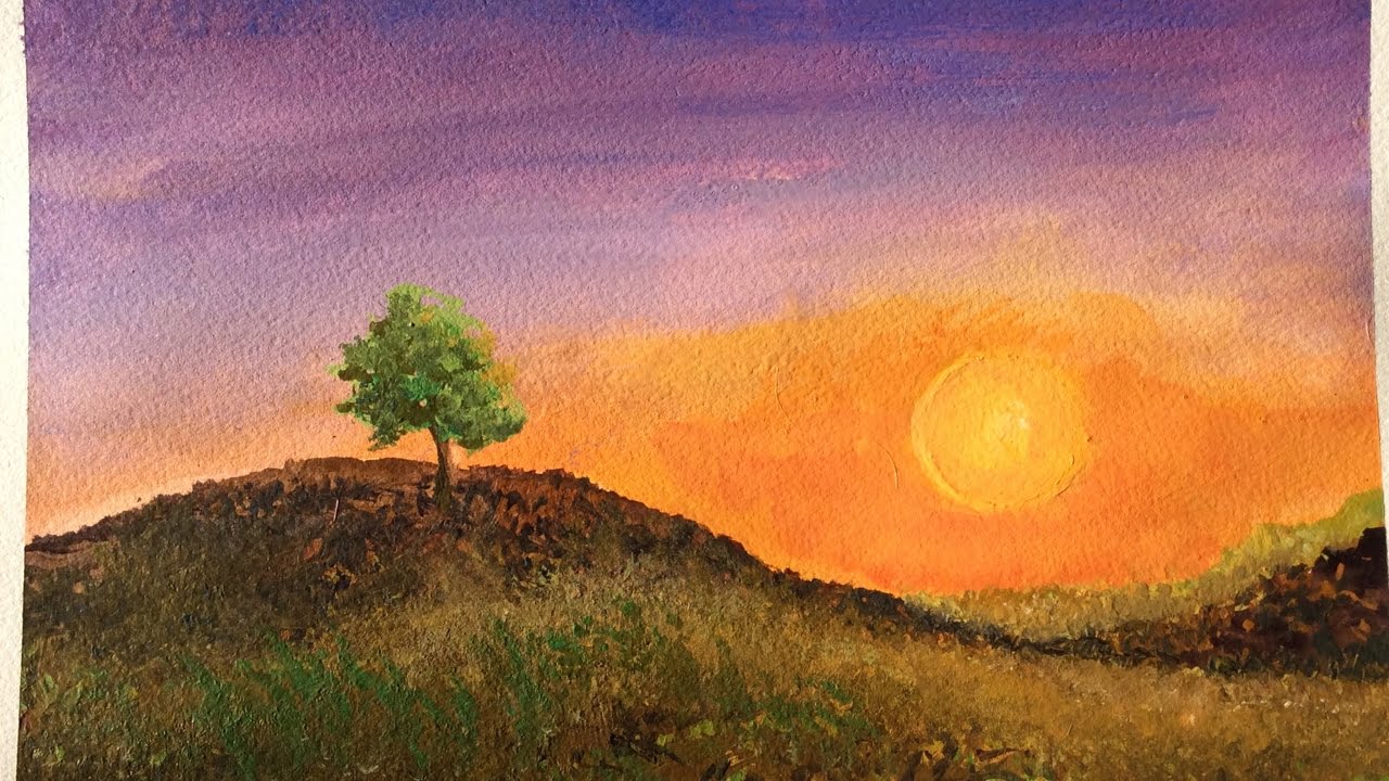 Sunset Egg Tempera Tutorial, step by step painting demonstration #irmgardart