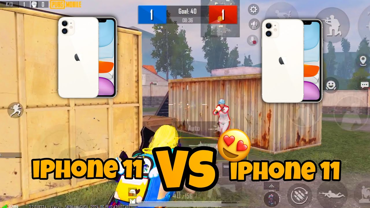 iPhone 11 vs iPhone 11 pubg test in 2024😍| iPhone 11 pubg graphics test | pubg mobile tdm gameplay