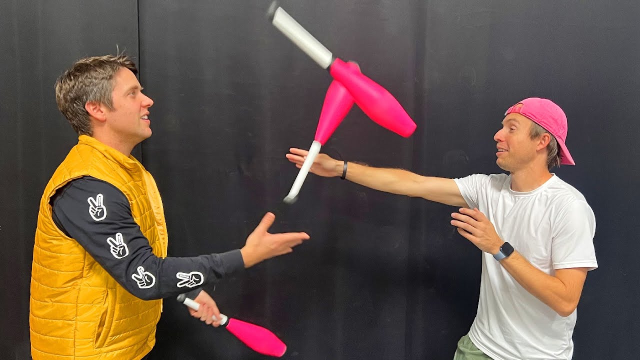 EASY Juggling Tricks w/ Partner - STEALS!