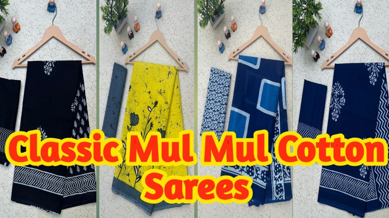 Classic Mul Mul Cotton Sarees @ Rs 550 Only||Sashti Fabrics||9789536711