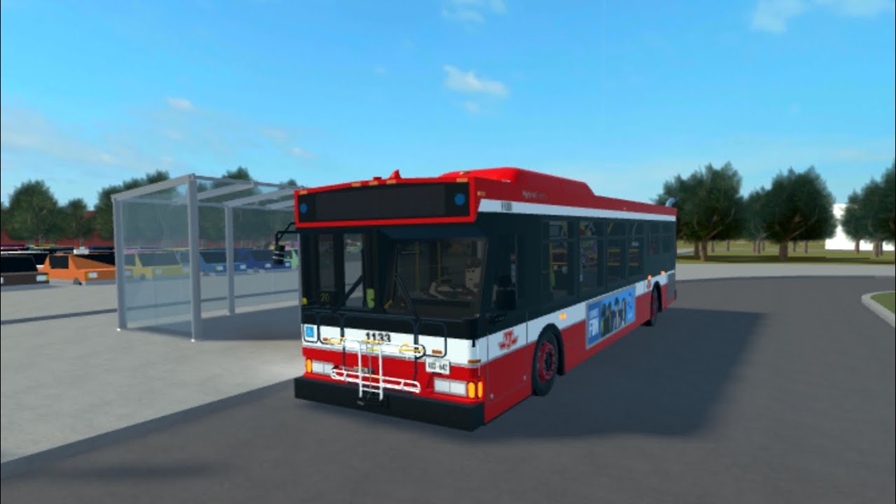 Roblox Toronto Transit Commission 2006 Orion Hybrid hev #1133 Ride From kenndey to Ellesmere Road