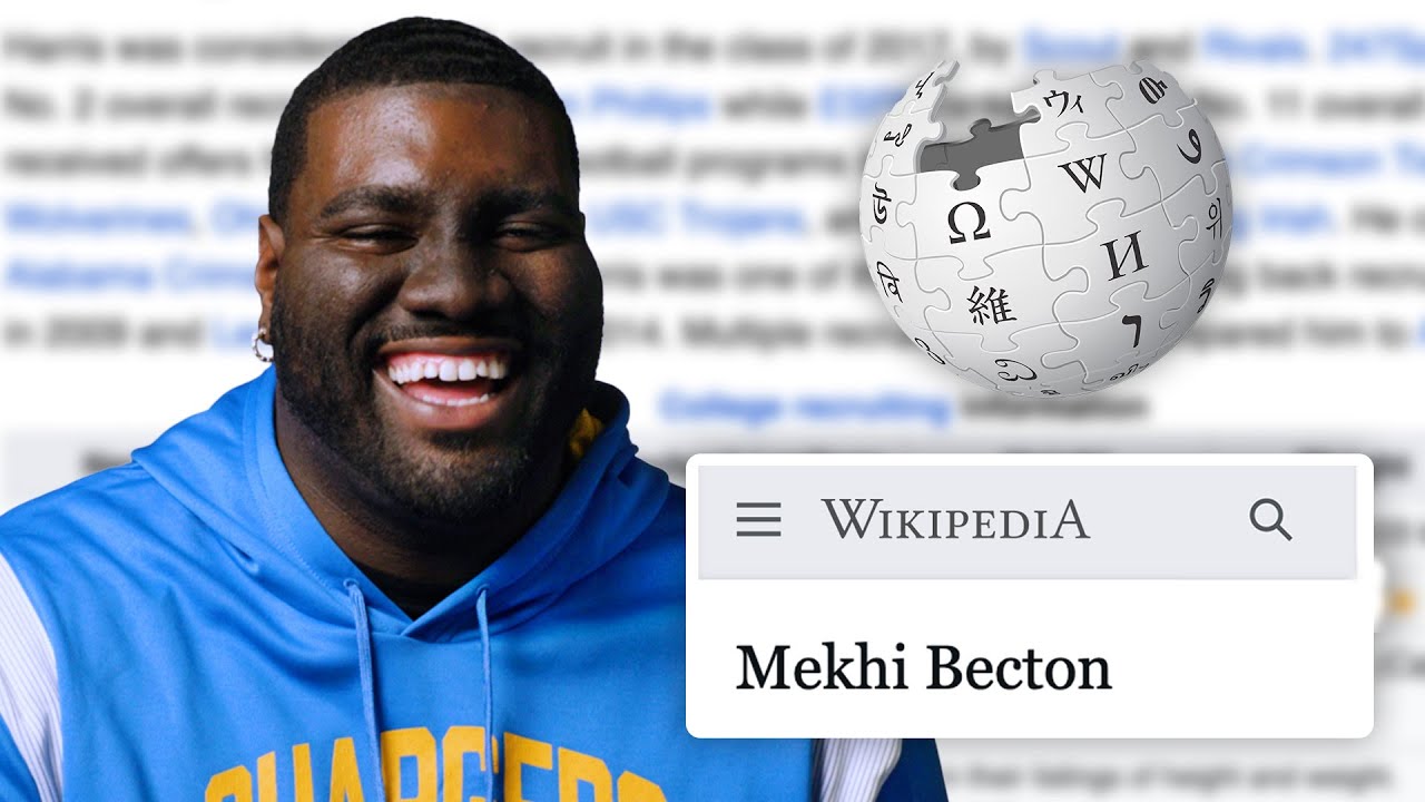 NFL Pro Mekhi Becton Fact Checks His Wikipedia Page | LA Chargers