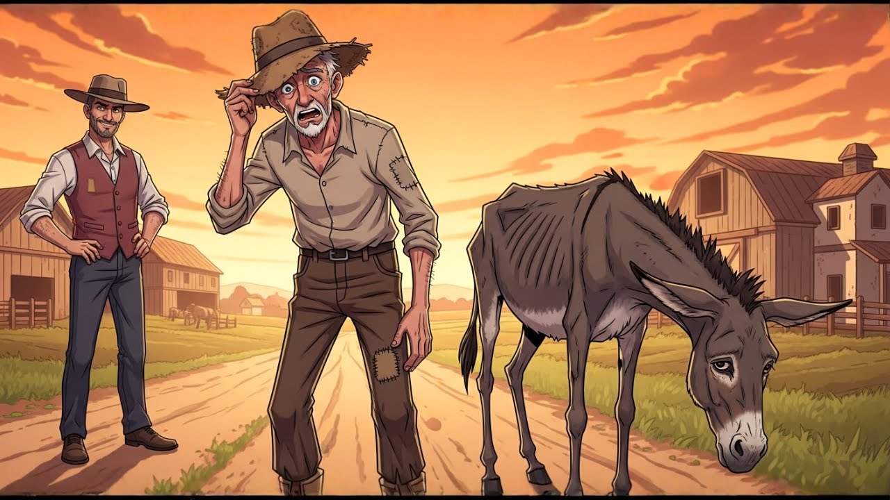 El Rico Granjero le Pagó con un Burro Moribundo… 💔🐴