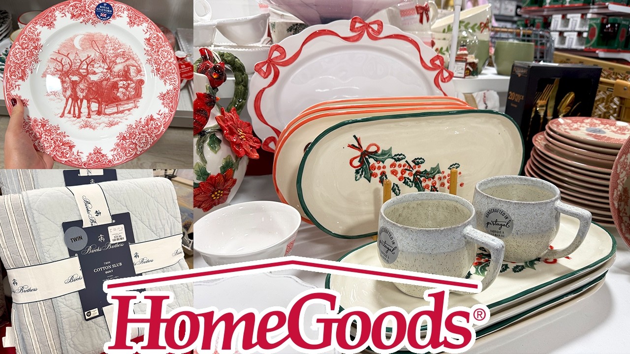 💖 HOMEGOODS NEW CHRISTMAS 2025 FINDS ❤️ COZY BEDDING, FESTIVE TABLEWARE & HOLIDAY GIFT IDEAS