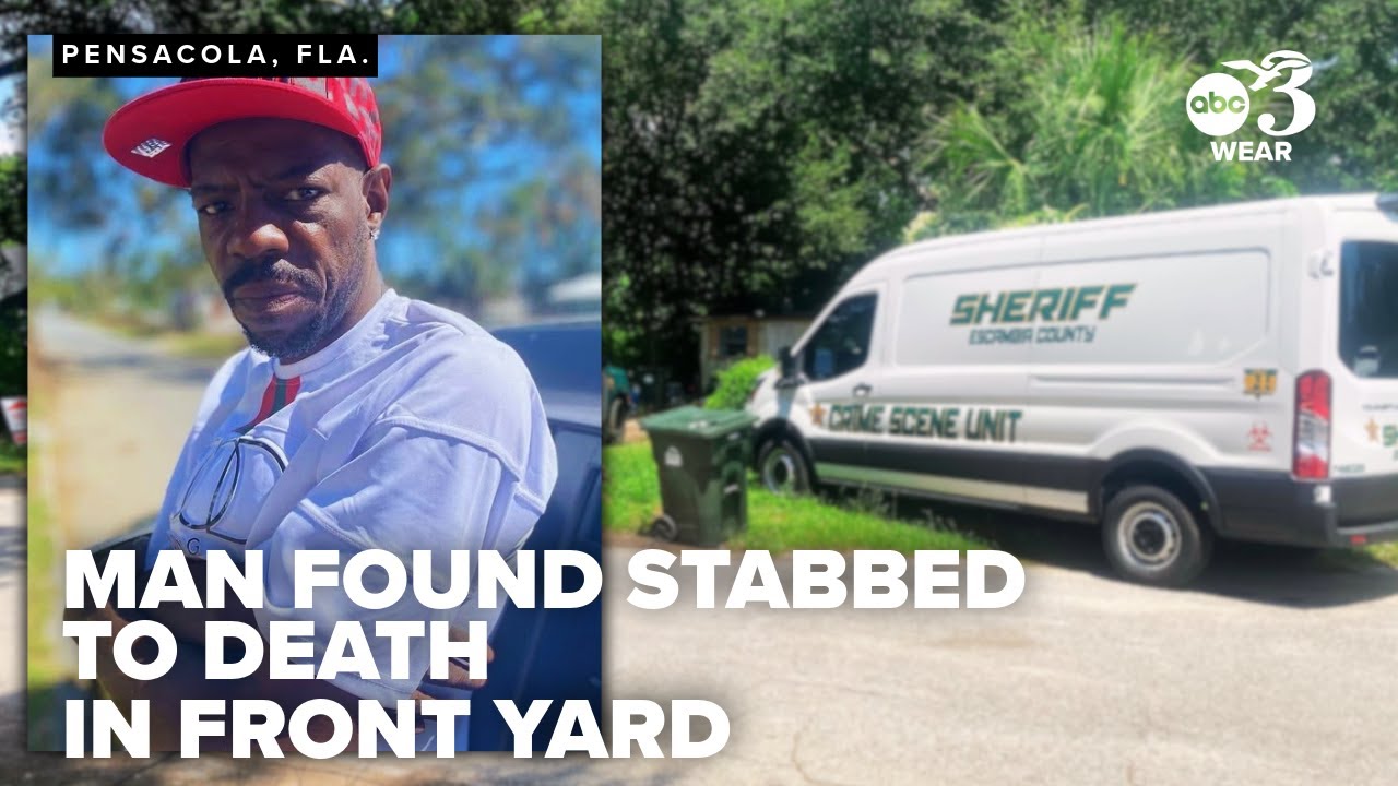 Nurse finds man stabbed to death in Pensacola front yard