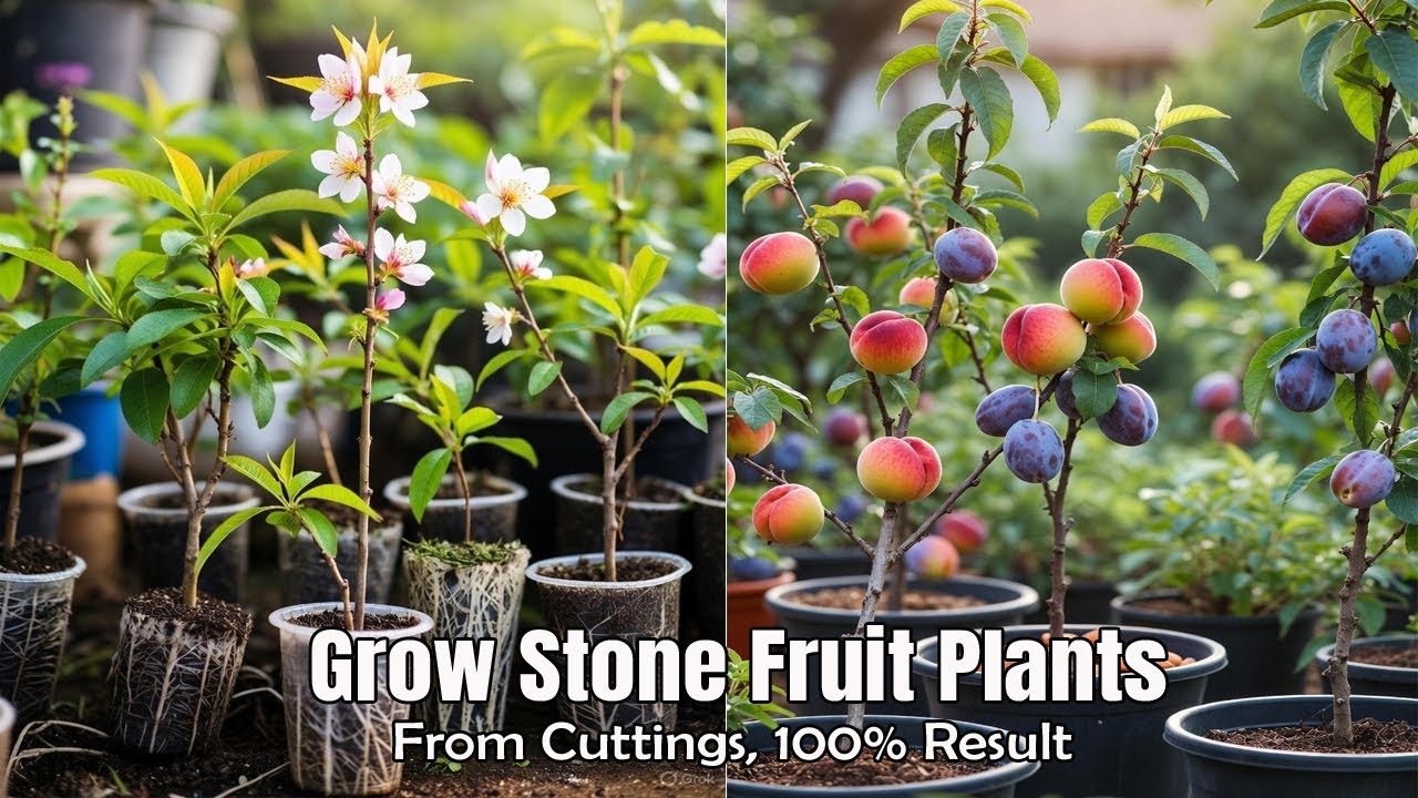 Grow Stone Fruit Plants from Cuttings 🌱 | 100% Success Method (Peach, Plum, Apricot)