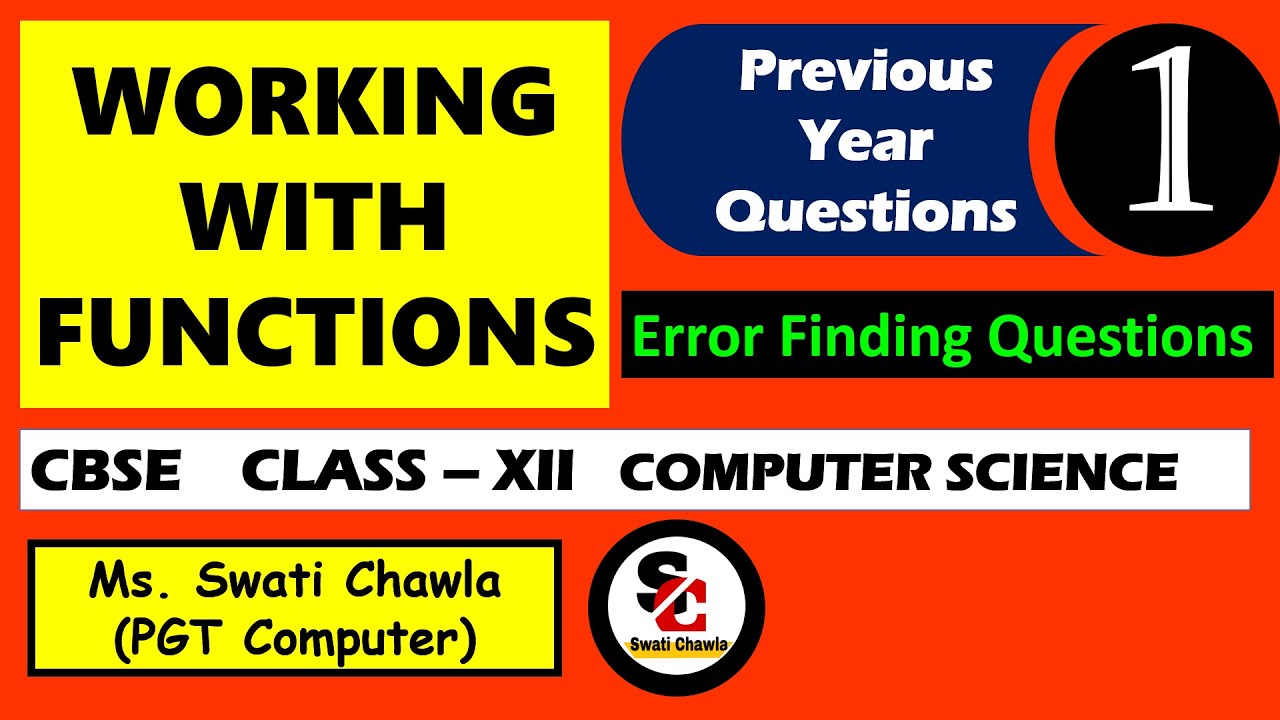 Error Finding Questions | MOST IMPORTANT | CBSE | Class 12 |  Computer Science