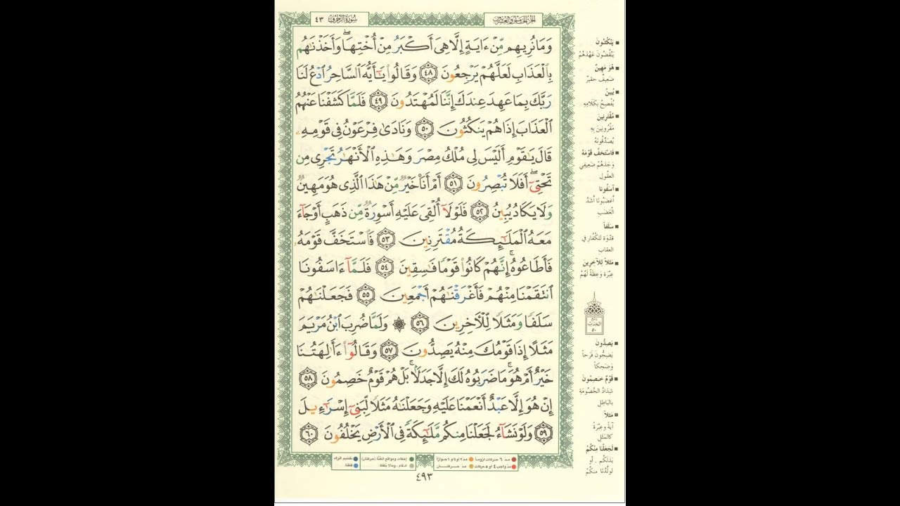الورد اليومى سورة الزخرف من الاية 48 الى الاية 60 بصوت القارئ الشيخ ماهر المعيقلى #ماهر_المعيقلي