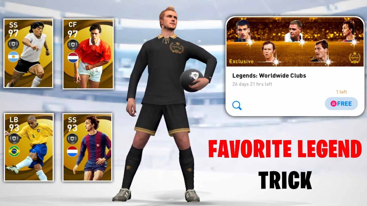 100% Trick To Get Your Favourite Legend From Legends Worldwide Club Exclusive Pack | Pes 2021 Mobile