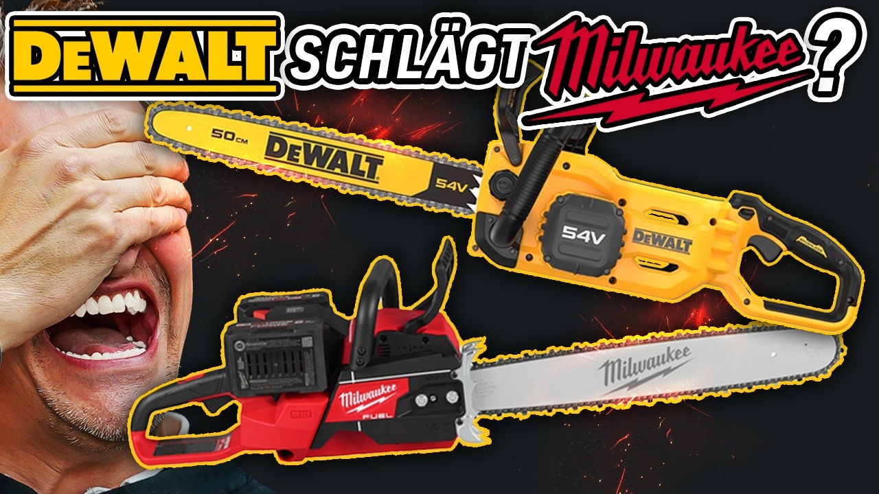 DEWALT SCHLÄGT MILWAUKEE? STÄRKSTE AKKUKETTENSÄGEN im TEST | WERKZEUG NEWS 324