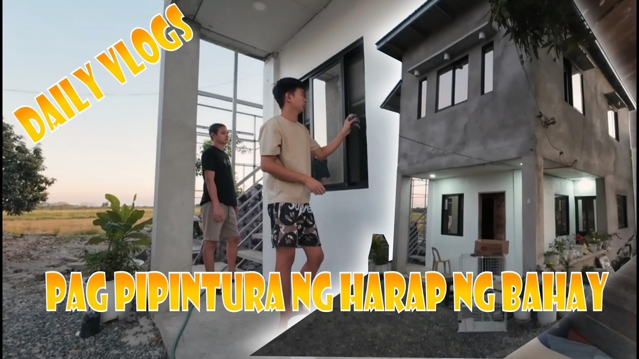 Daily Vlog: Pag pipintura ng harap ng Bahay