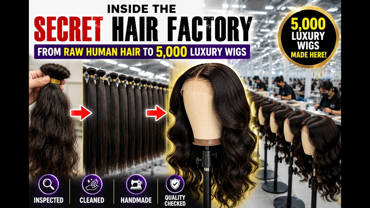 Inside the Secret Hair Factory: From Raw Human Hair to 5,000 Luxury Wigs