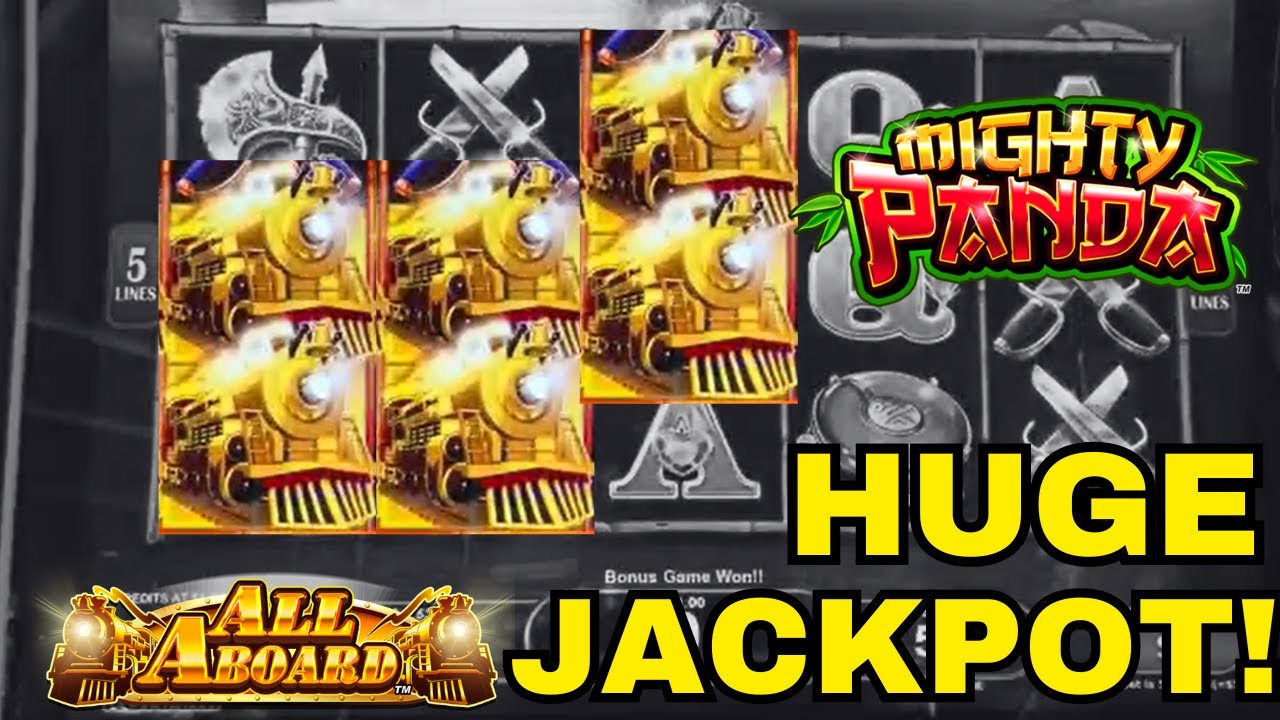 Wow! 2 HUGE JACKPOTS! All Aboard! 😎Mighty Panday slot machine in Las Vegas!