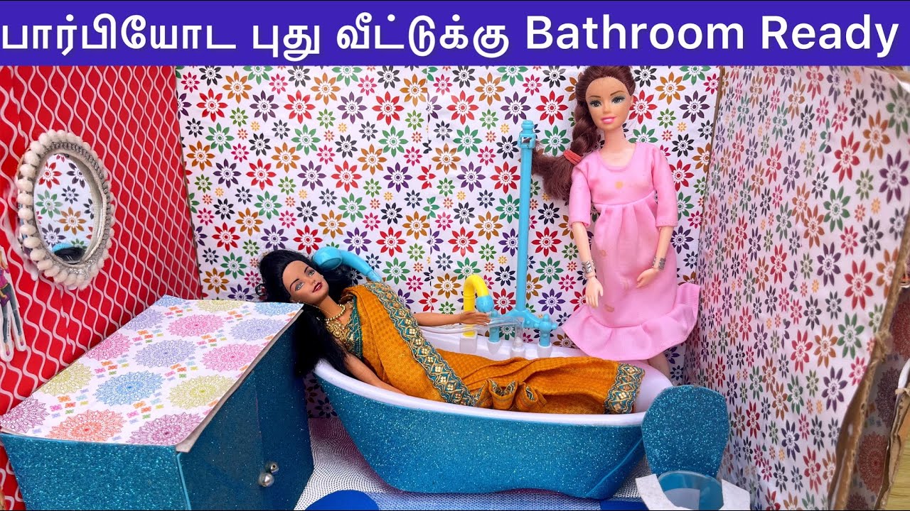 ராஜா ராணி Episodes 86 | பார்பியோட புது வீட்டுக்கு Bathroom Ready பண்ணியாச்சு | Tiny food