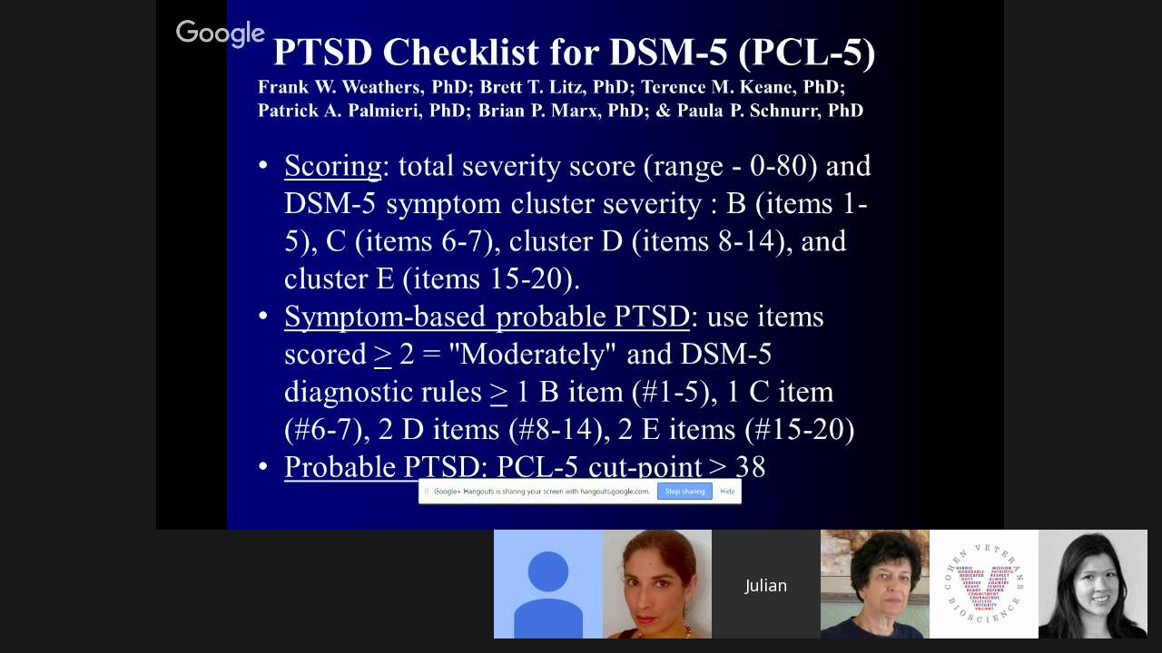 Dr. Julian Ford - Post-Traumatic Stress Disorder Assessment & Treatment Planning