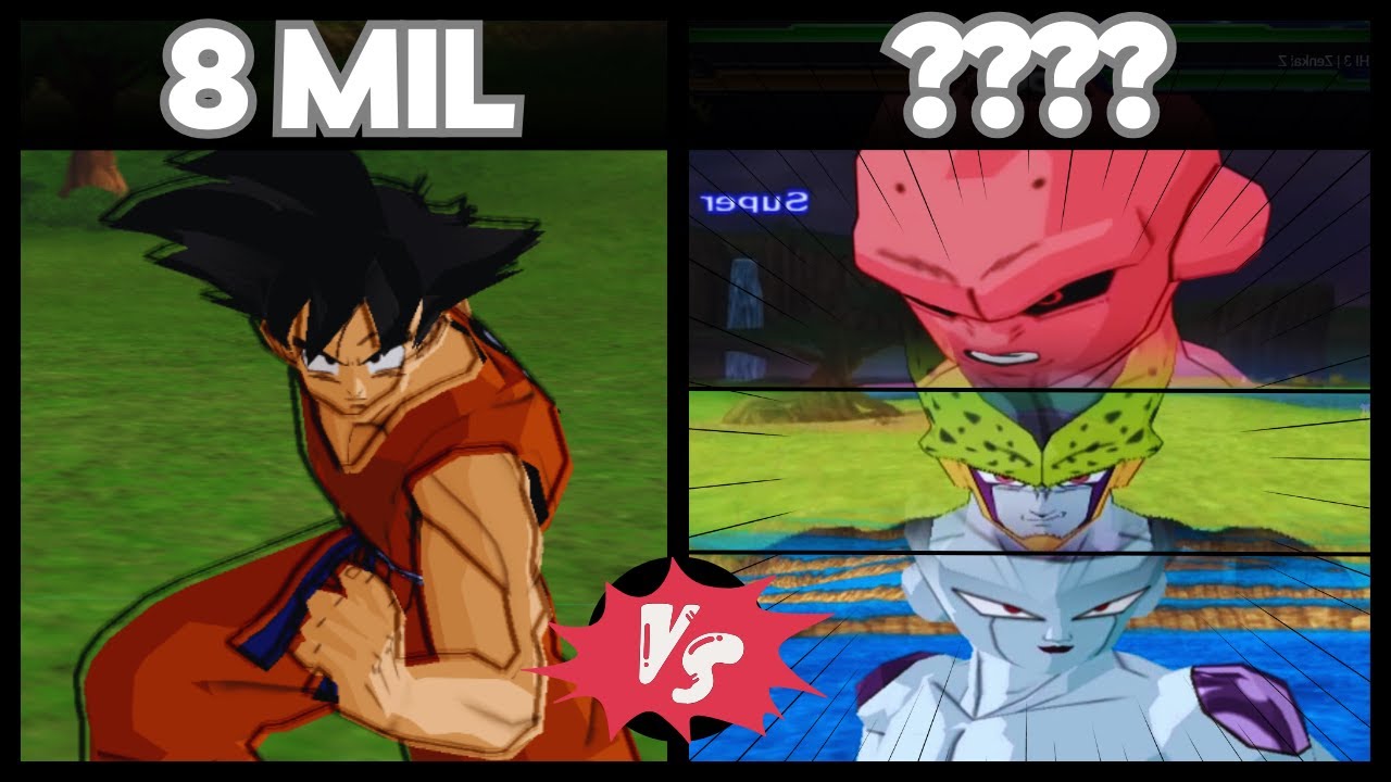 NIVELES DE PODER  - GOKU VS VILLANOS DE Z 😱 | DRAGON BALL Z BUDOKAI TENKAICHI 3 ISO NIVELES DE PODER