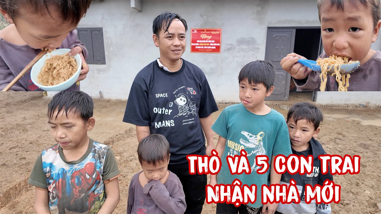 Đau Lòng Thò Và 5 Con Trai Ăn Mèn Mén Độn Mì Tôm Lạnh Run Người Ngày Gần Tết . Pheng Pheng Vlog