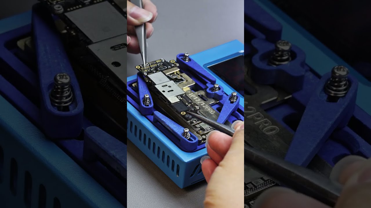 Desoldering iPhone Motherboard with AiXun iHeaterPro #aixun #desoldering