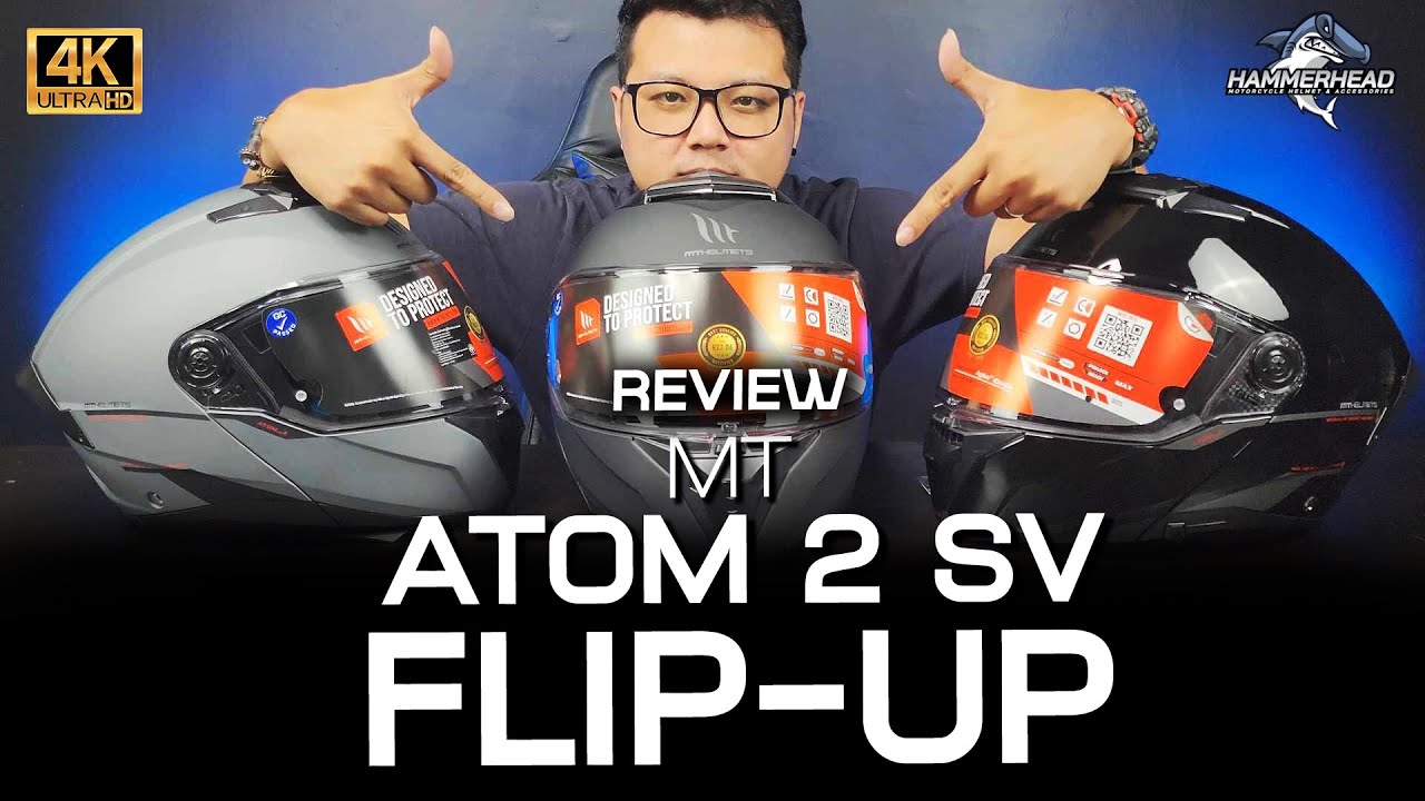 รีวิว หมวกยกคางตัวใหม่ ค่ายเก่า MT ATOM 2 SV ค่าตัวจาก 5 พัน เหลือแค่ 3 พัน