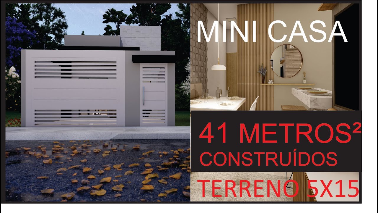 CASA PEQUENA 41m² | COM ESPAÇO PARA GARAGEM.