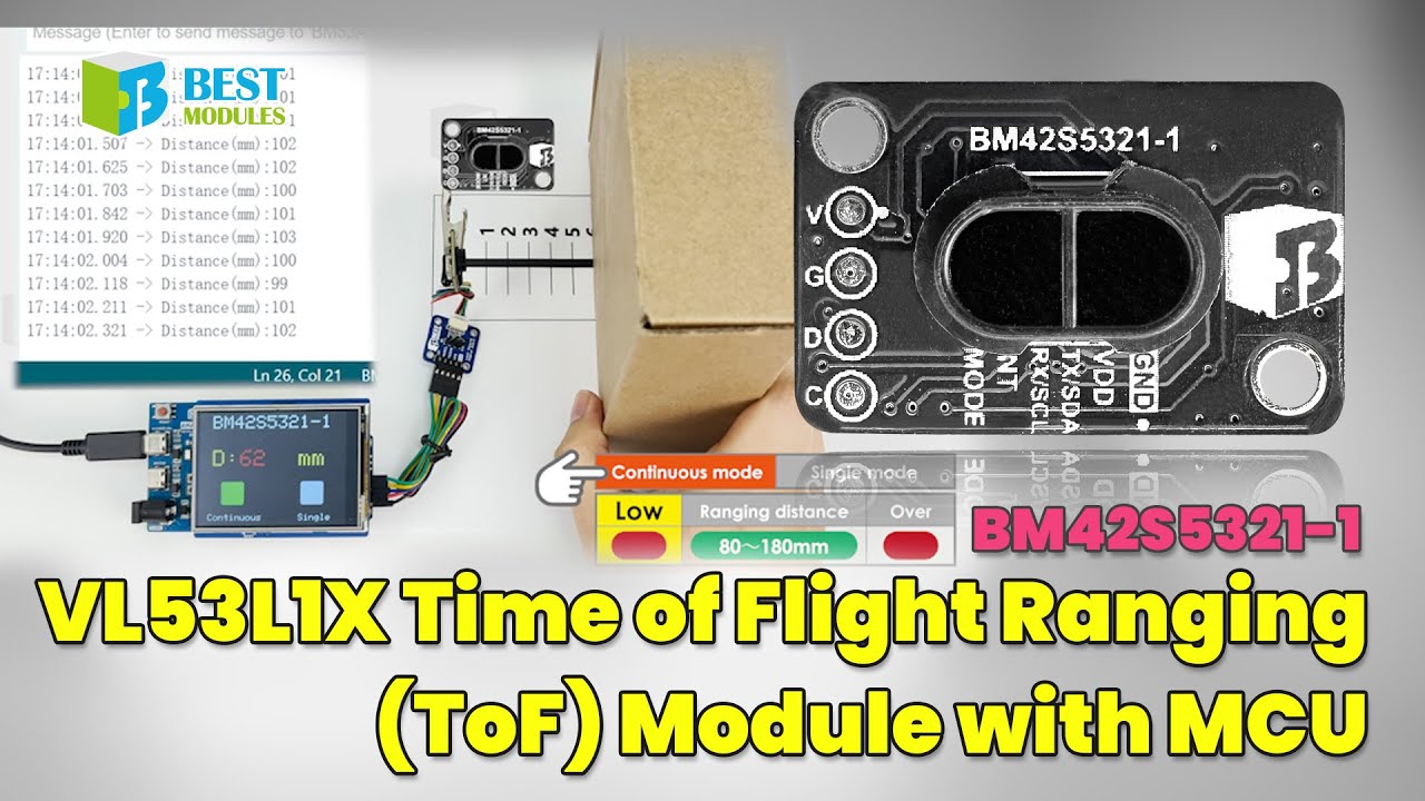 [Sensor Modules | Distance]VL53L1X Time of Flight Ranging (ToF) Module with MCU BM42S5321-1#Distance