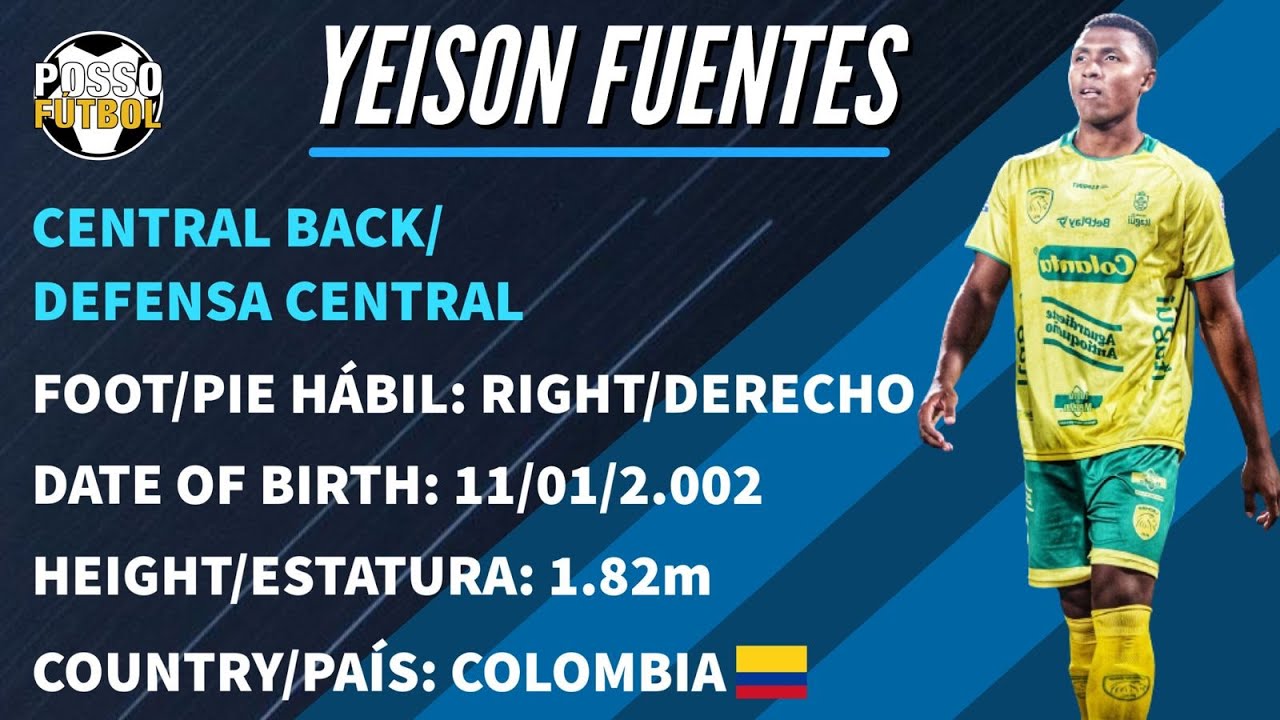 Yeison Fuentes - Central back - Defensa central HD 2023