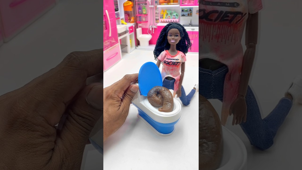 Satisfying With Unboxing Barbie Doll Bathtub Set Toys, ASMR Video #shorts
