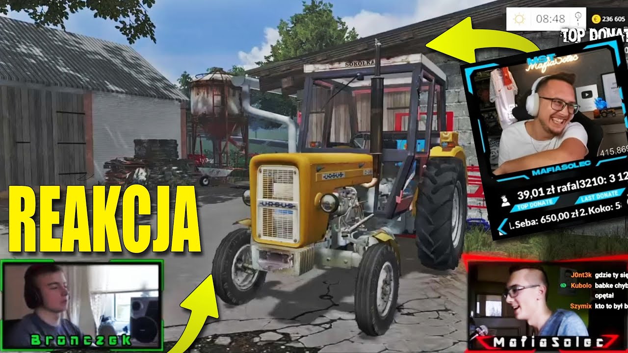 MAFIA SOLEC ogląda TYPOWĄ POLSKĄ WIEŚ W FS15🤣 LEĆ KU%#@ PO WORKI🤣LATAJĄCY TELEFON😱