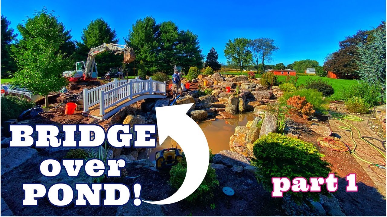 AMAZING Koi Pond with ARCHED BRIDGE - part 1