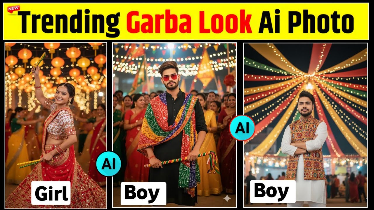 Trending Garba Look Ai Photo Editing Prompts | Google Gemini Navratri Ai Photo Editing