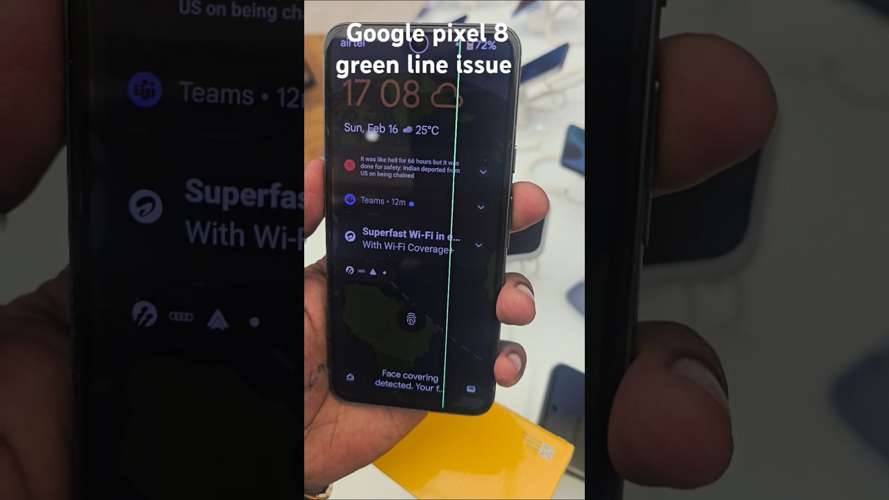Google pixel 8 green line issue after update help me 