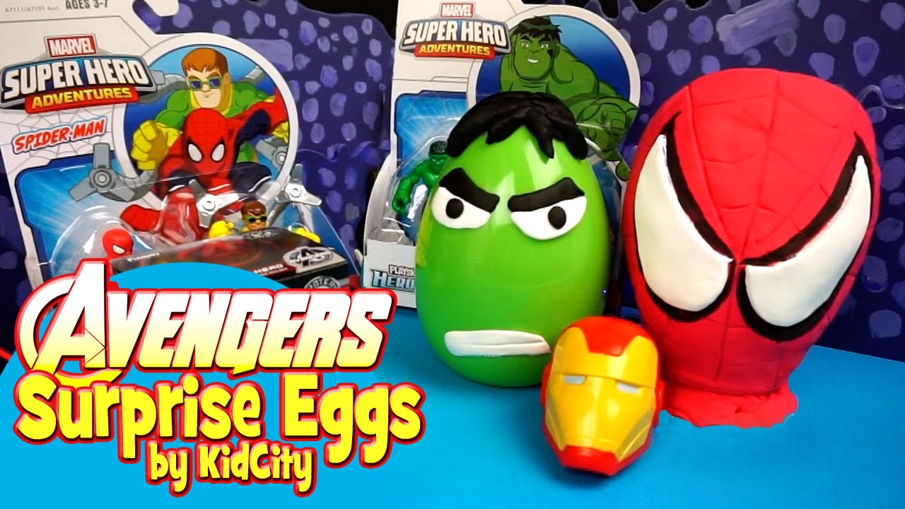 KidCity Opens Avengers Play-Doh Surprise Eggs!