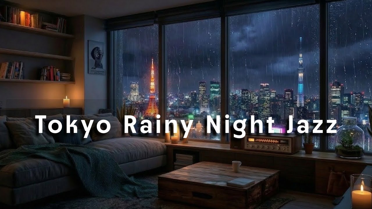 Tokyo Rainy Night Jazz 🌧️🗼｜の東京、静かな夜ジャズ