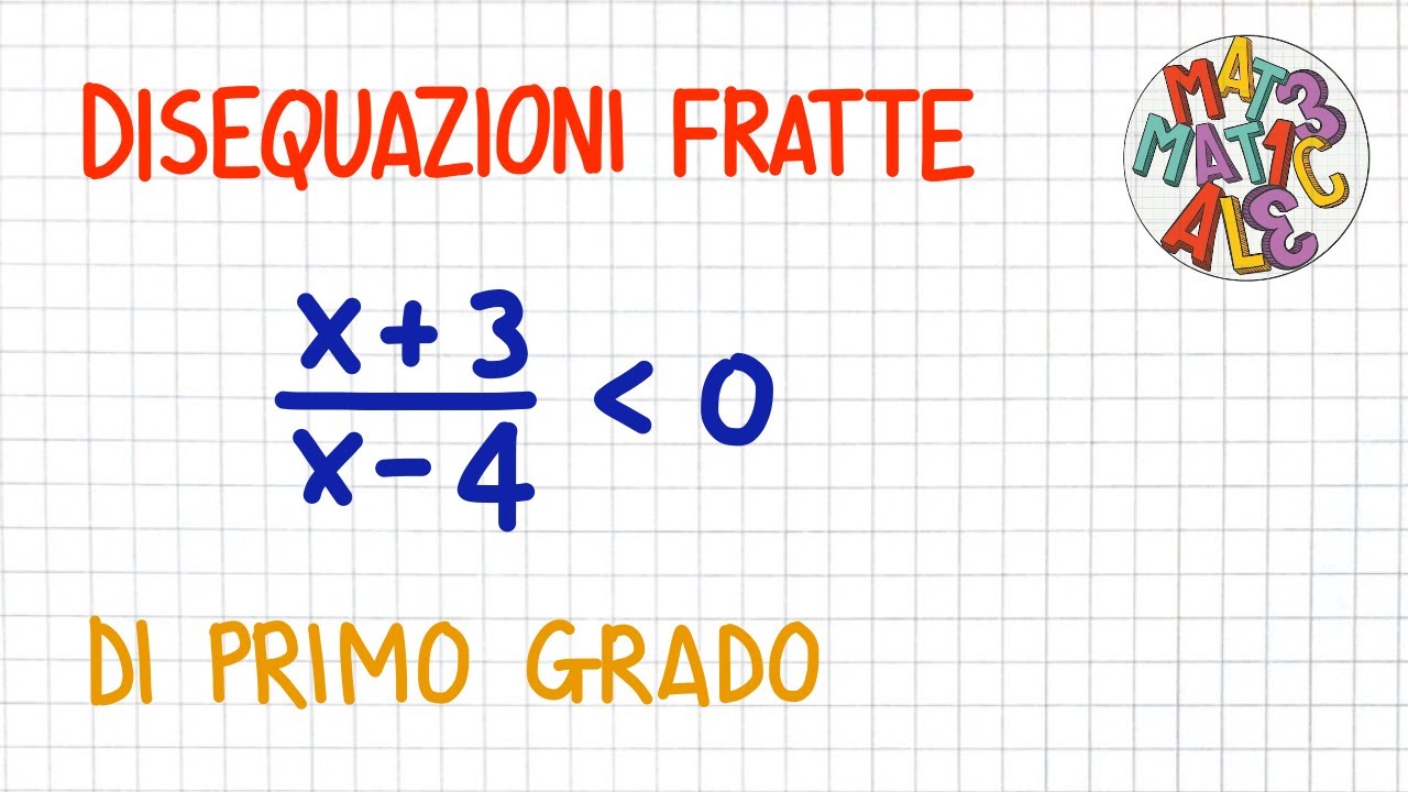 DISEQUAZIONI FRATTE di primo grado      _ DF10.a