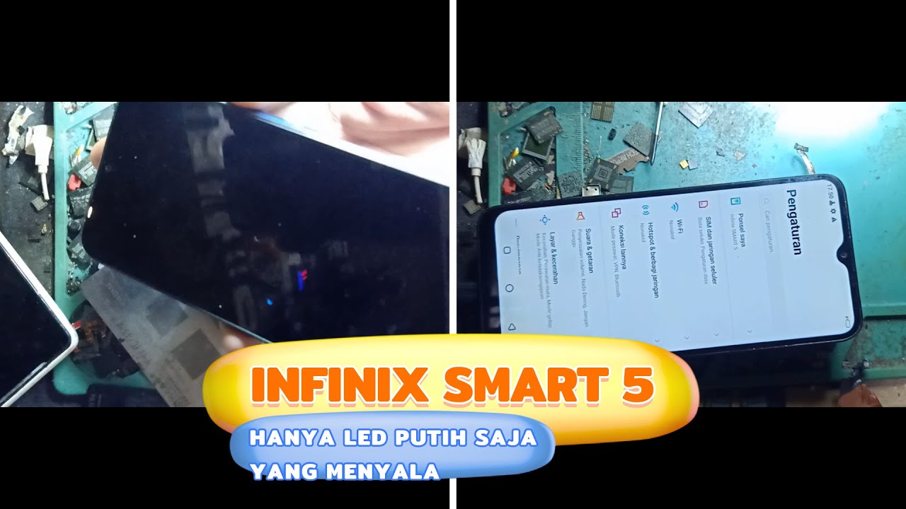 infinix smart 5 mati hanya led putih aja  repair ic ram done juga