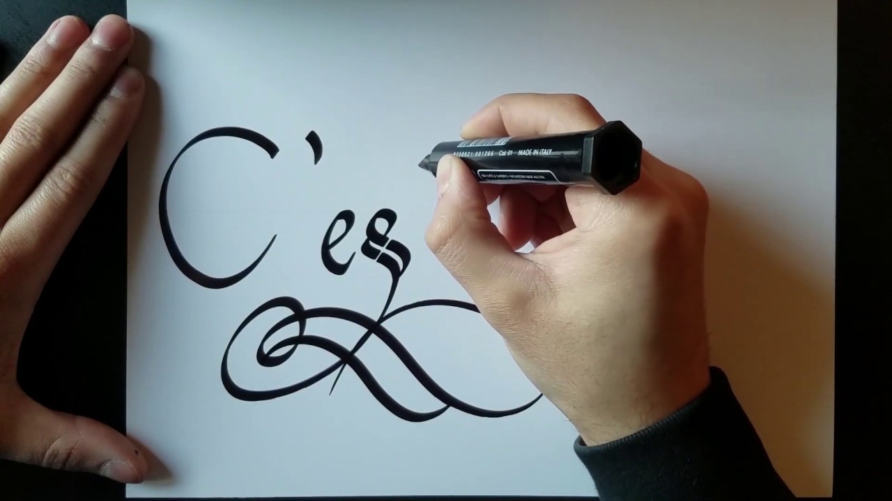 Calligraphy Writing C'est La Vie