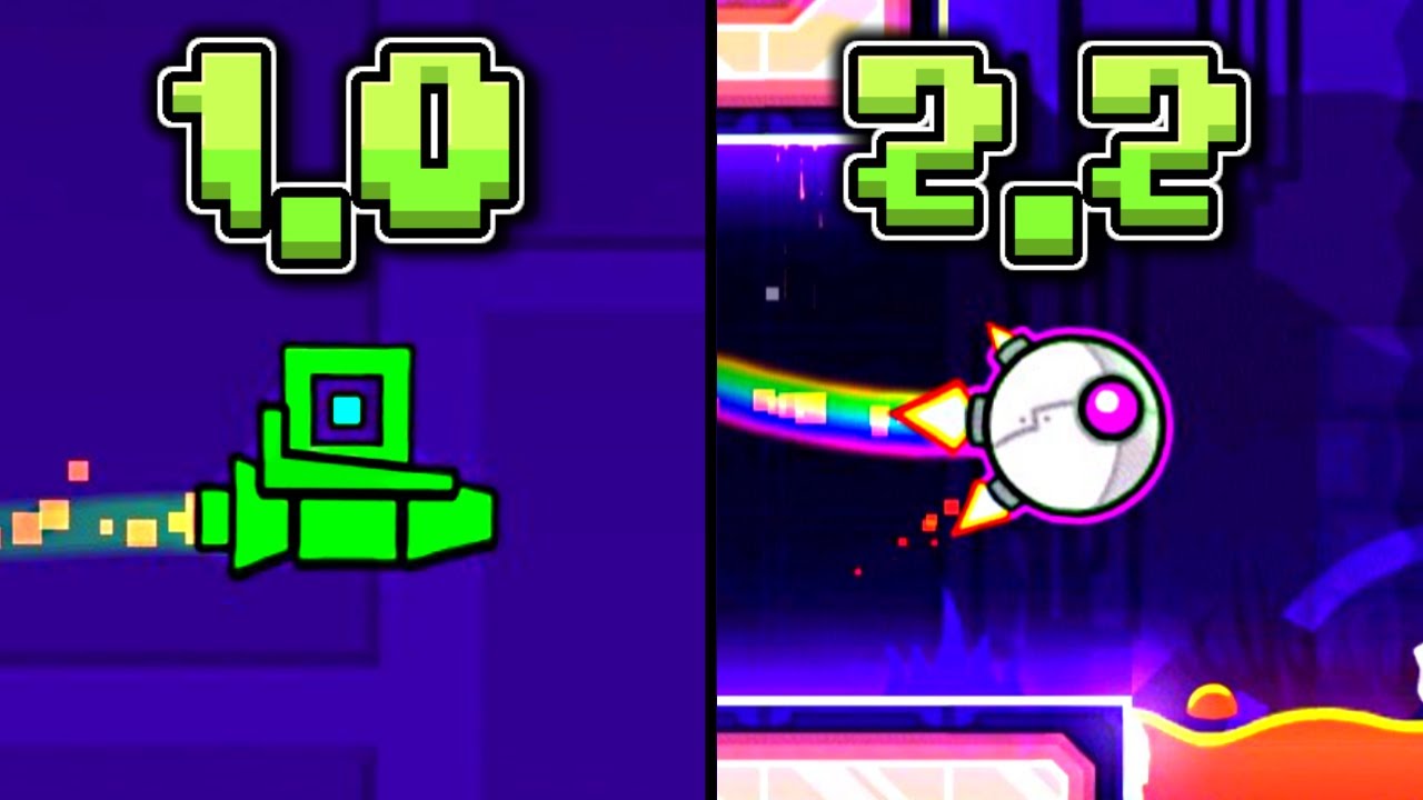 Эволюция игровых режимов Geometry Dash (1.0&ndash;2.2)