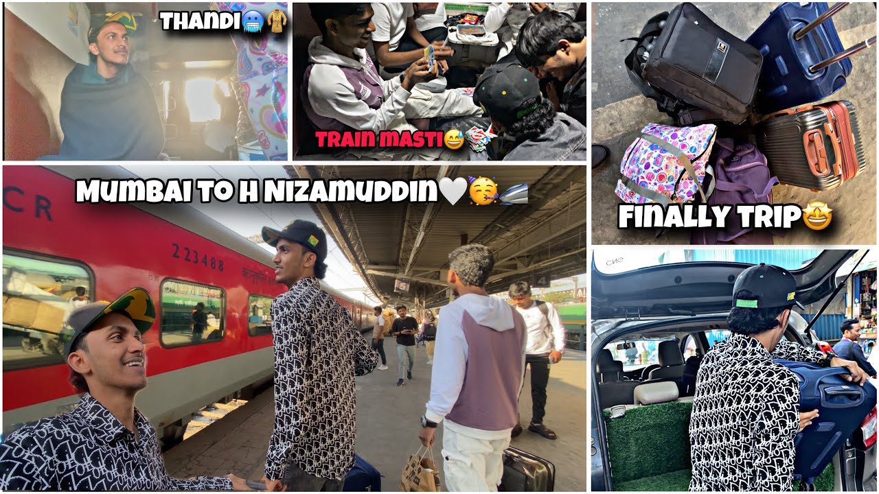 Mumbai To Hazrat Nizamuddin Auliya❤️🥳 With Garib Rath Express || Trip With Freinds || #delhi #trip