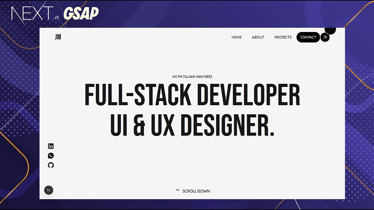 Build a Modern Animated Portfolio Website with Next.js & GSAP | Part 01 #gsap #gsapanimation