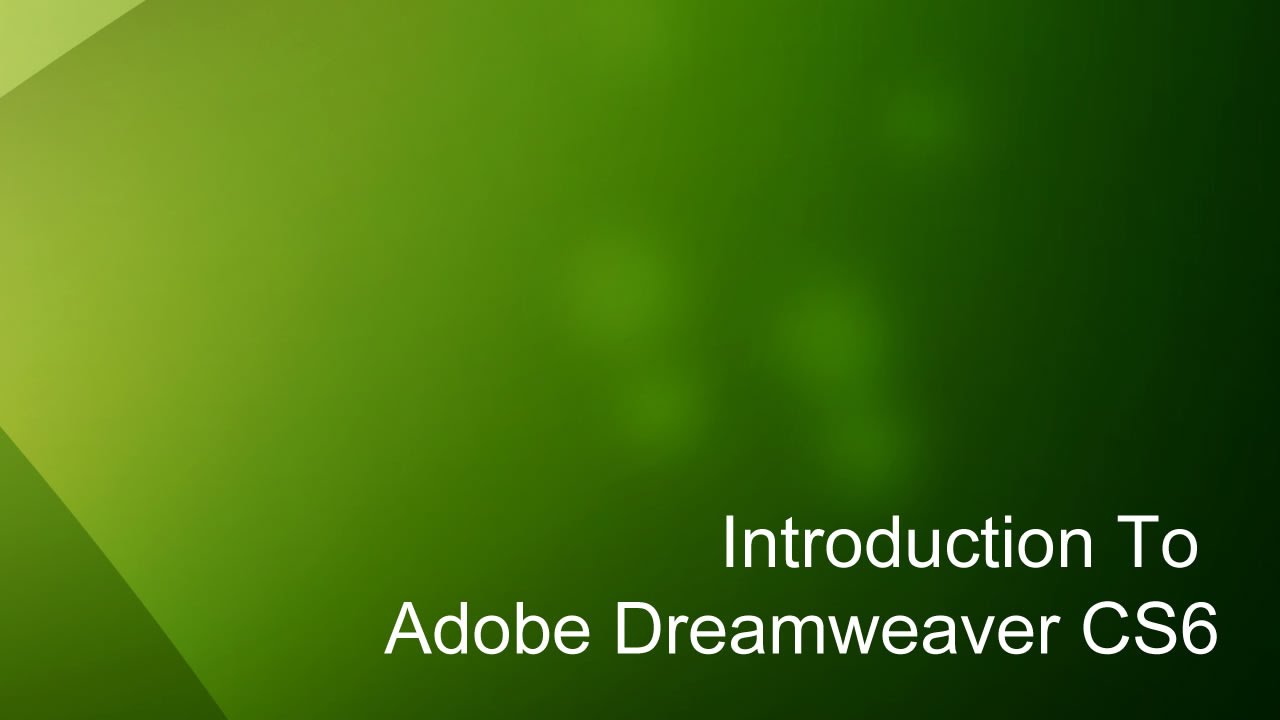 31 - Introduction to Dreamweaver Tutorial (CS6)