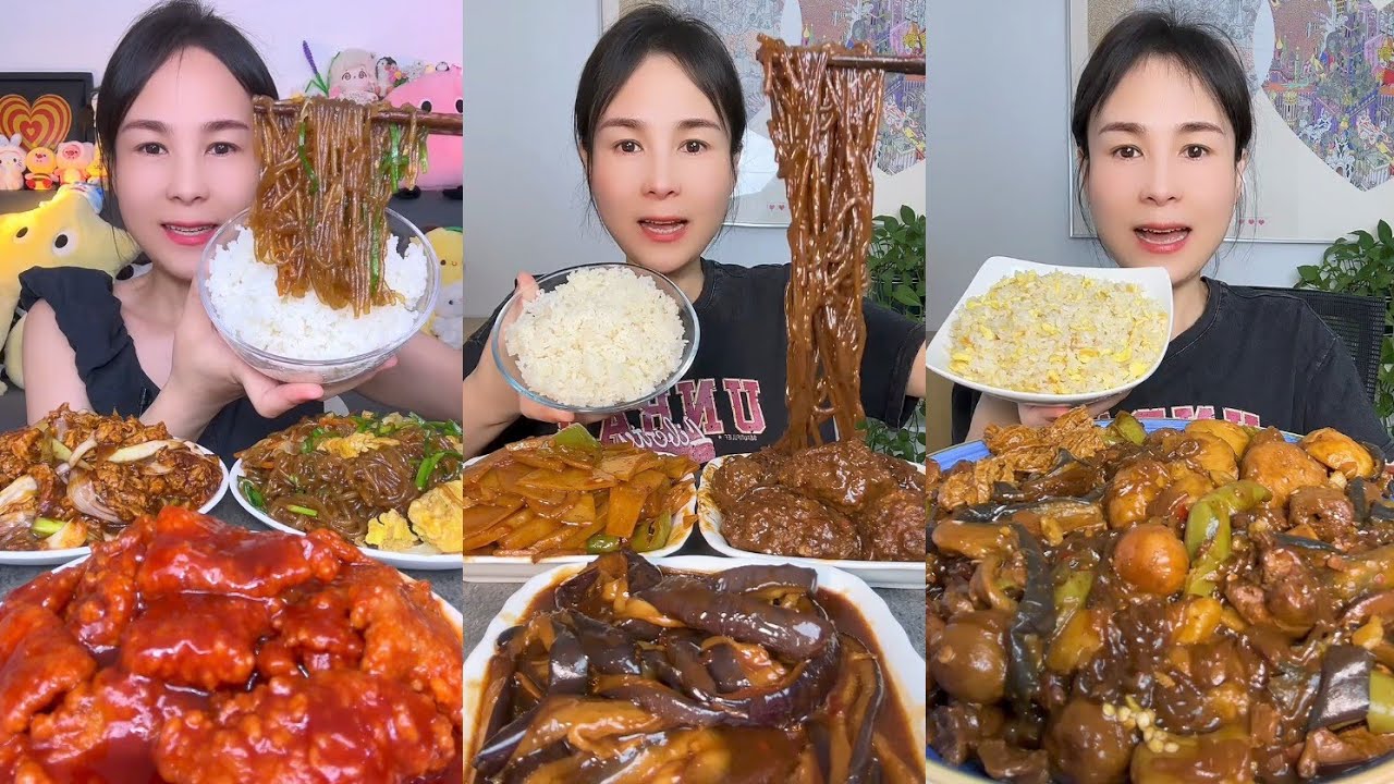 Mukbang Challenge : Eating Spicy 🔥🥵 noodles 🍜 fried tendon noodles rachang #food #mukbang #meat
