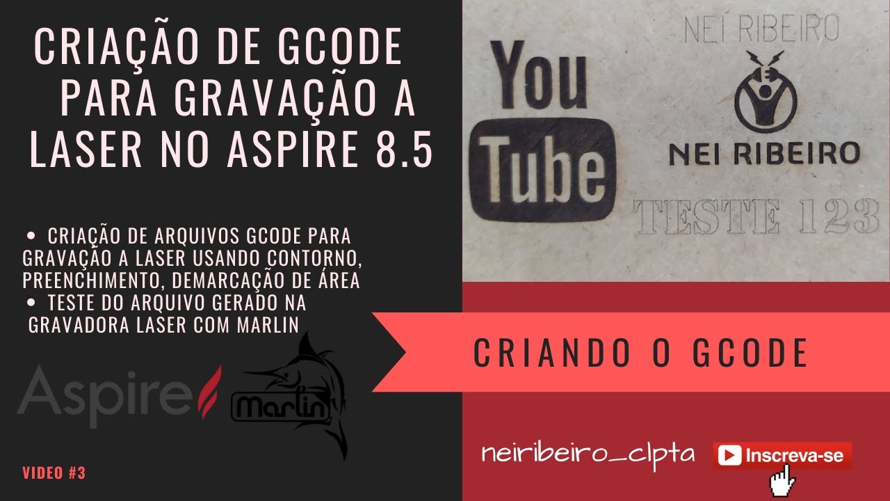 Criando GCODE para gravação à laser no Marlin  #ASPIRE